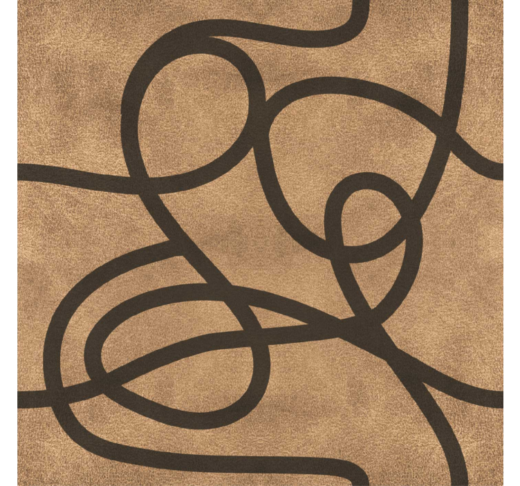Rulou geam modern linii neregulate maro - TenStickers