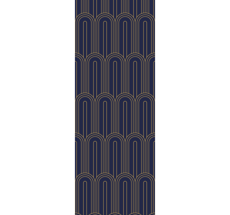 Rulou geam modern cu model de linii arcuite - TenStickers
