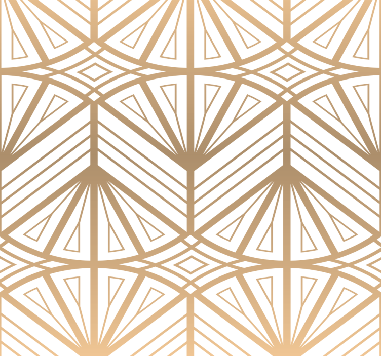 Rulou geam modern cu model geometric auriu - TenStickers