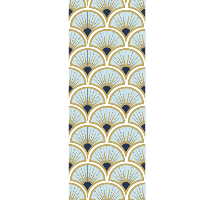 Rulou geam modern cu motive elegante de evantai - TenStickers