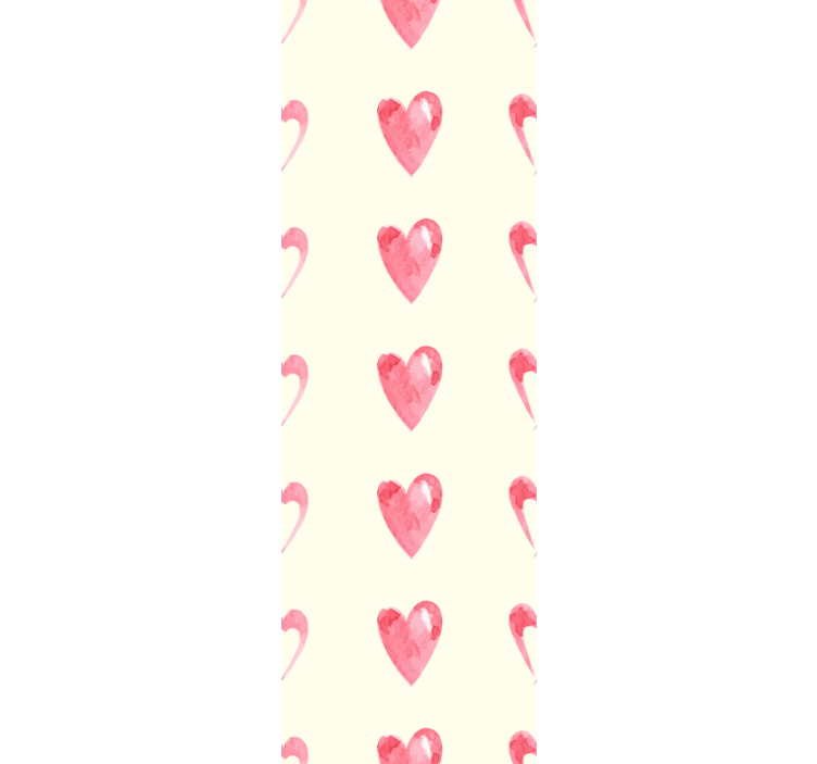 Rulou geam modern cu inimioare decorative uzate - TenStickers