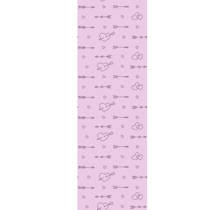 Rulou geam modern cu siluete de inimi decorativă - TenStickers
