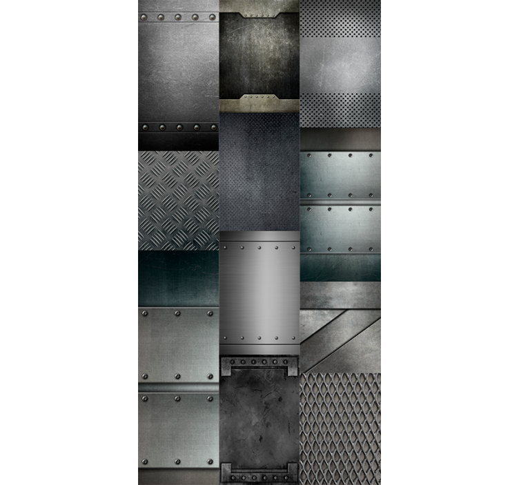 Rulou geam modern model pătrate negre metalice - TenStickers