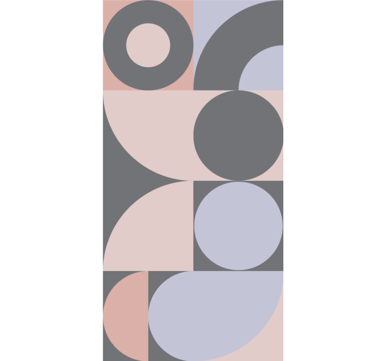 Rulou geam modern cu model cercuri geometrice - TenStickers