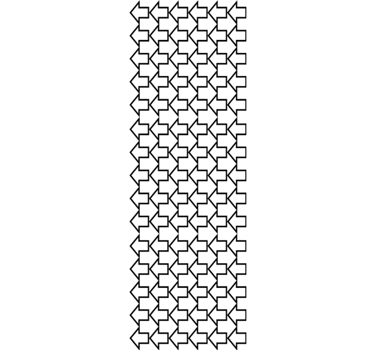 Rulou geam modern cu model săgeți geometrice negre - TenStickers