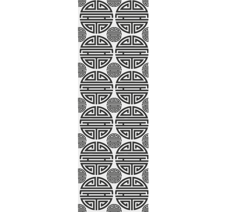 Rulou geam modern cu model geometric asiatic - TenStickers