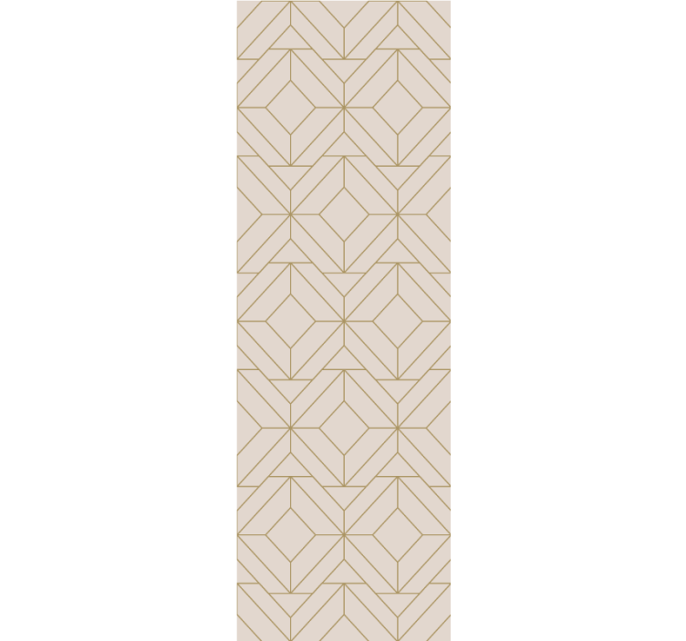 Rulou geam modern cu linii geometrice rustice aurii - TenStickers