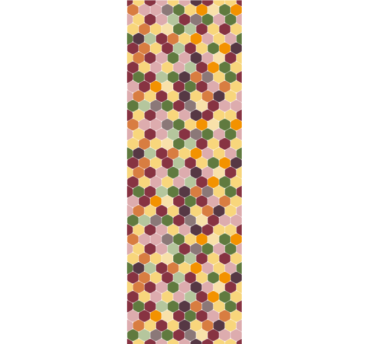 Rulou geam modern hexagoane colorate cu textură - TenStickers