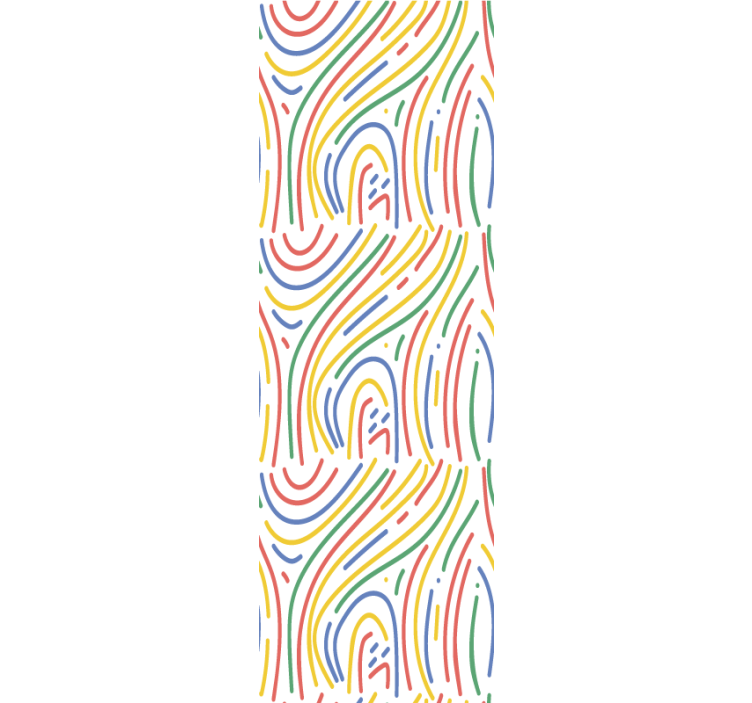 Rulou geam modern linii colorate pe fundal alb - TenStickers