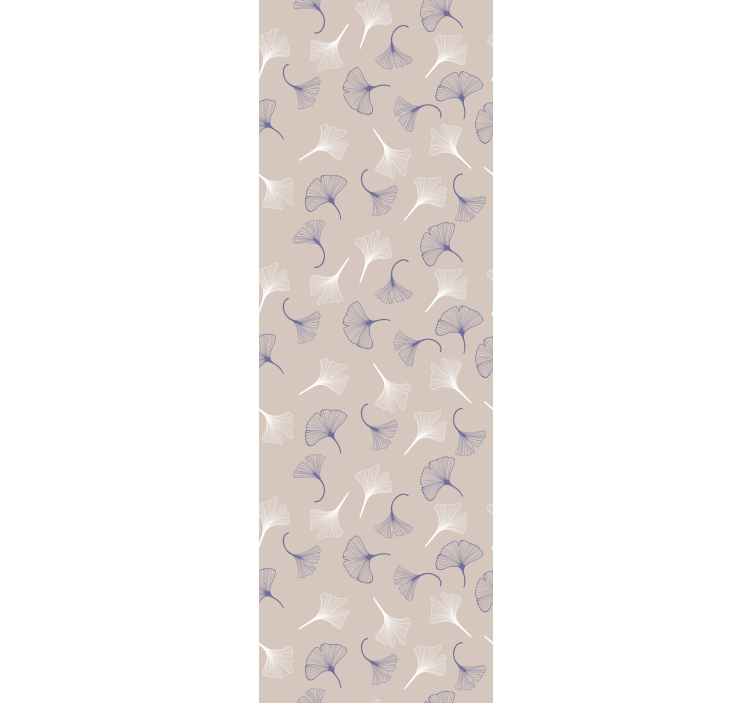 Rulou geam modern cremă cu frunze de ginkgo - TenStickers