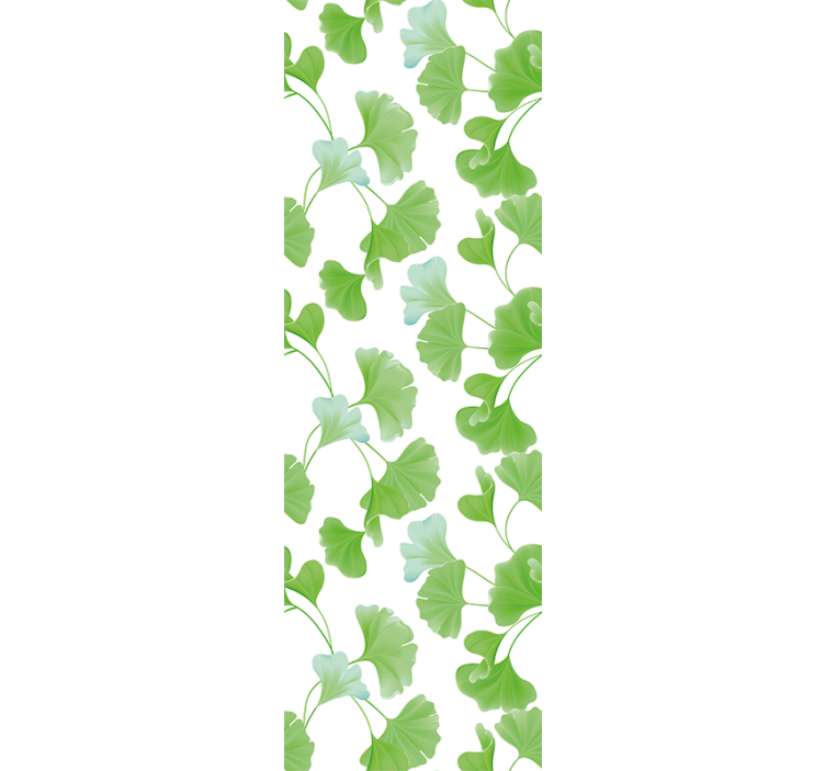 Rulou geam modern frunze verzi de ginkgo - TenStickers