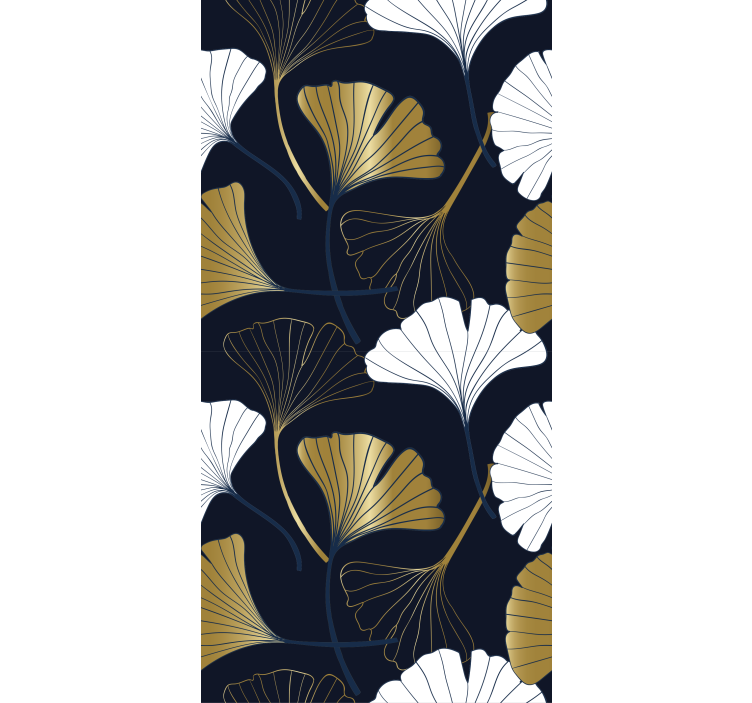 Rulou geam modern frunze de ginkgo embossate - TenStickers