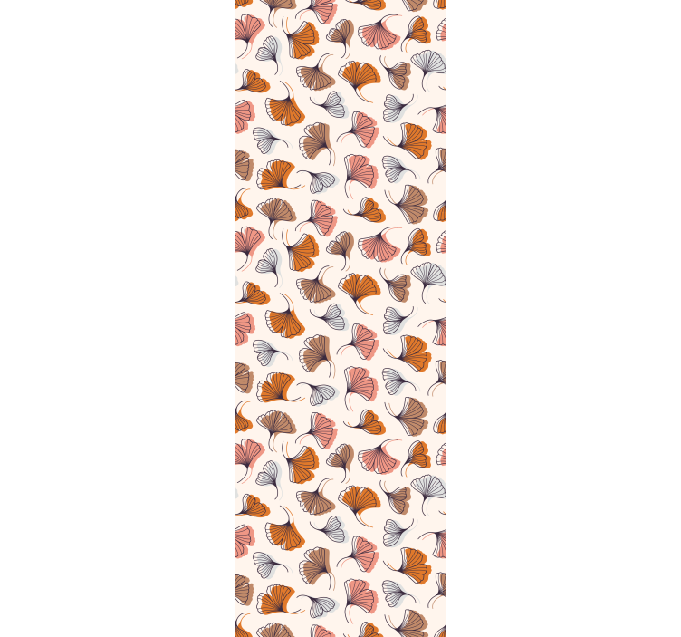 Rulou geam modern frunze de ginkgo desenate manual - TenStickers
