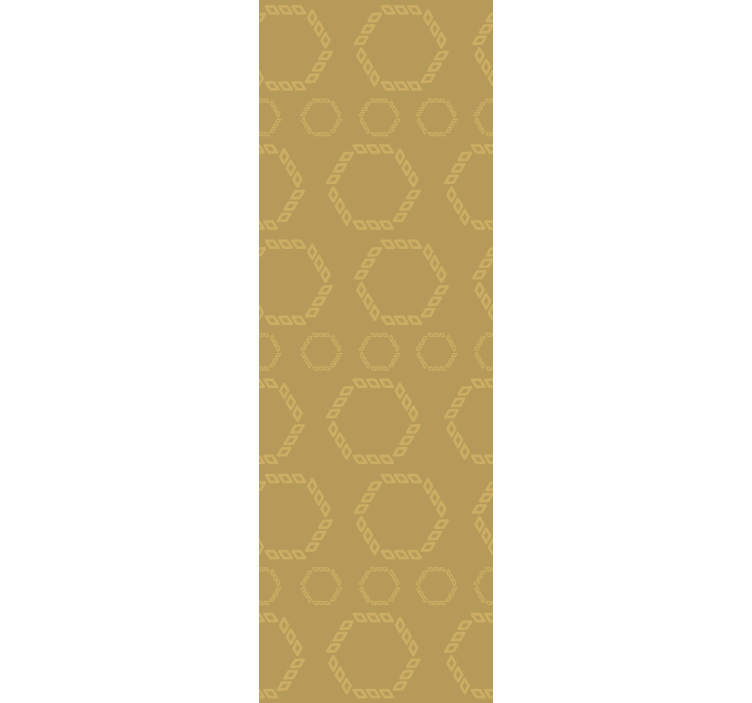 Rulou geam modern cu modele hexagonale aurii - TenStickers