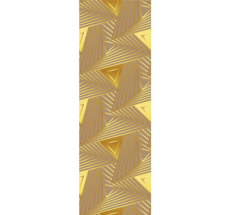 Rulou geam modern cu model geometric auriu eclectic - TenStickers
