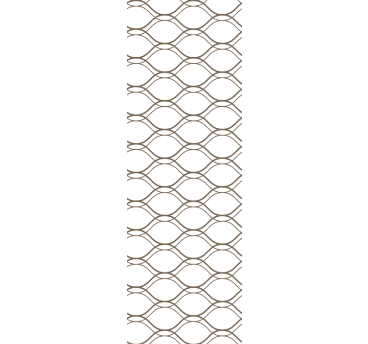Rulou geam modern cu model geometric ondulat maro - TenStickers