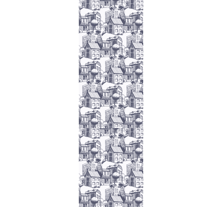 Rulou geam modern cu model vintage de oraș - TenStickers