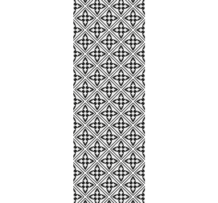 Rulou geam modern cu plăci ceramice florale - TenStickers