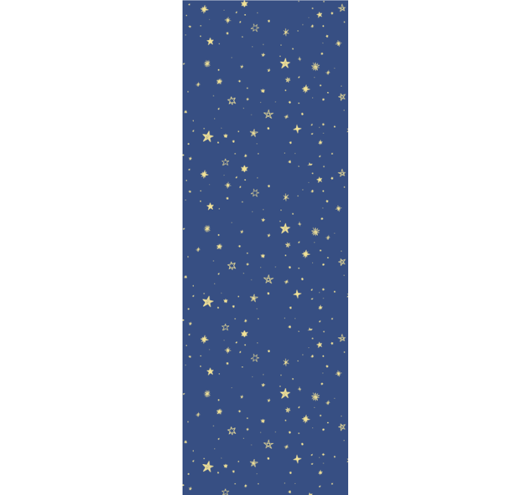 Rulou geam modern stele aurii pe fundal albastru - TenStickers