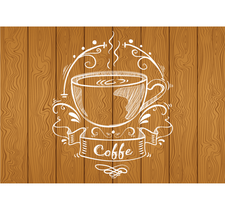 Rulou geam bucătărie panouri din lemn cafea - TenStickers