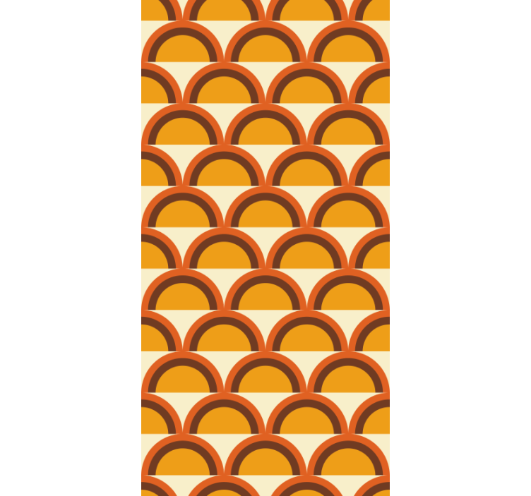 Rulou geam galben arce retro apus anii 1970 - TenStickers