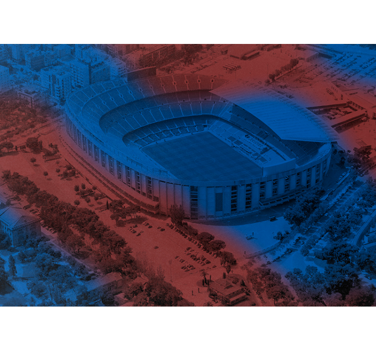 Rulou geam bucătărie fotomural barcelona camp nou 3d - TenStickers