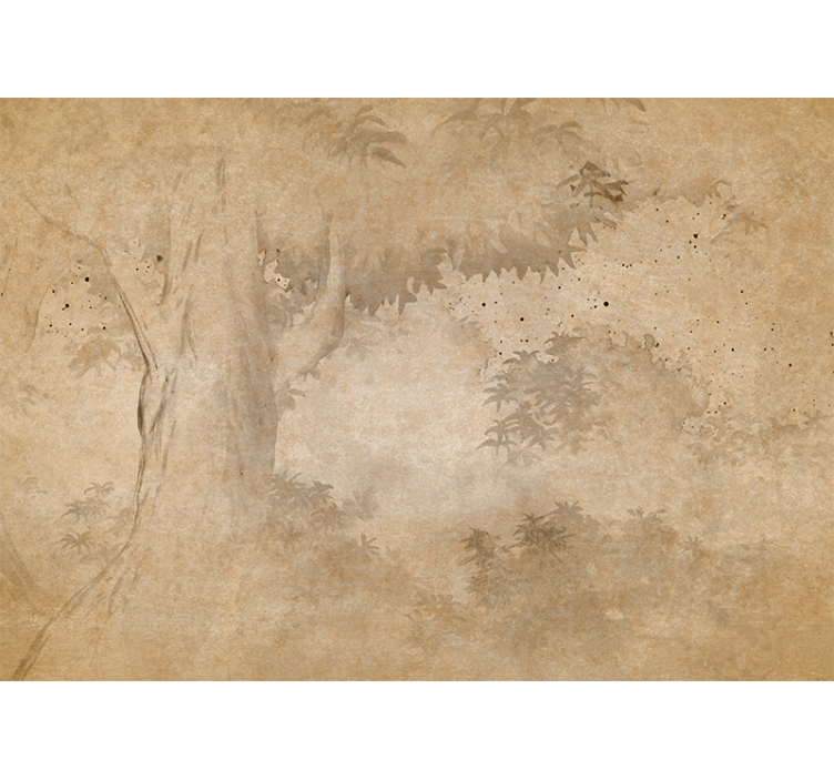 Rulou geam bucătărie peisaj vintage de pădure tropicală - TenStickers