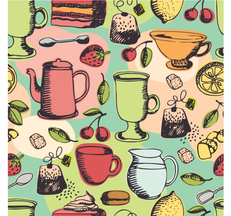 Rulou geam bucătărie produse alimentare - TenStickers