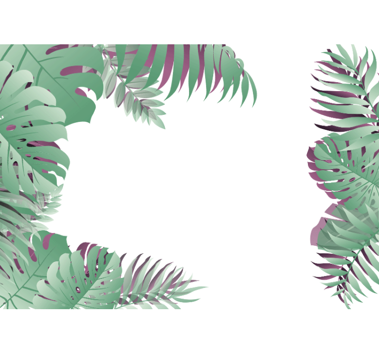 Rulou geam alb pădure tropicală retro - TenStickers