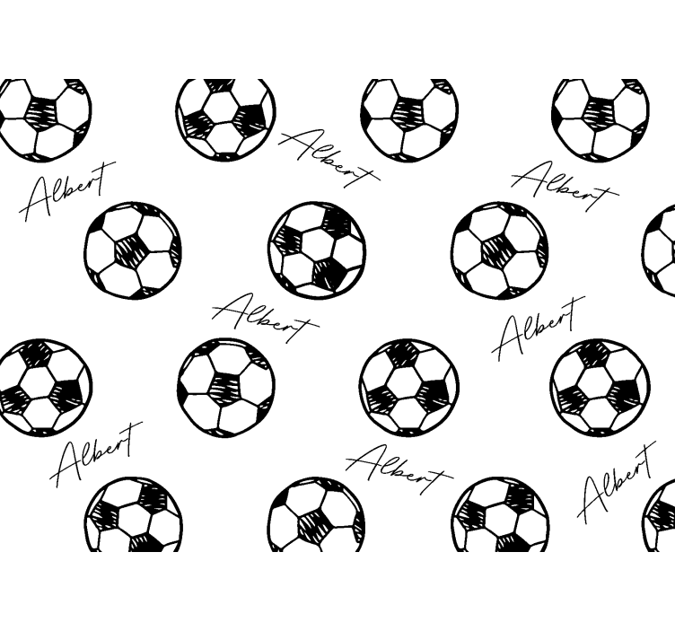 Rulou geam alb mingea de fotbal personalizată - TenStickers