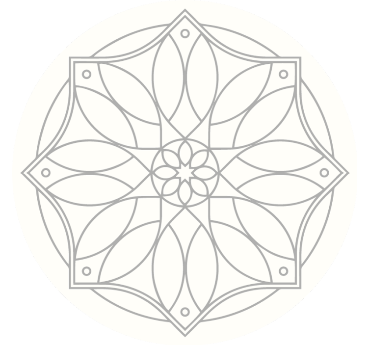 Rulou geam alb cu design mandala - TenStickers