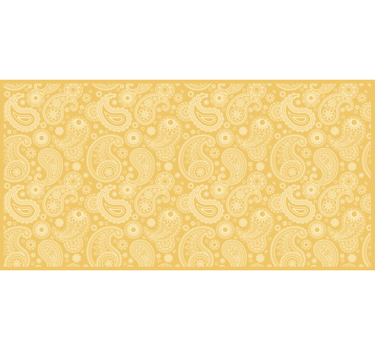 Rulou geam galben model paisley arabesc - TenStickers