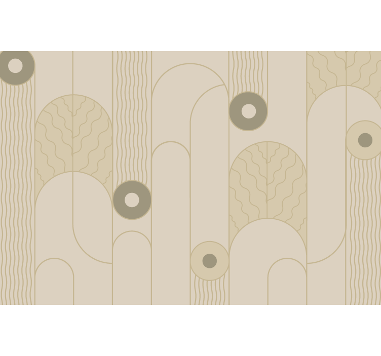 Rulou geam bej linii abstracte bej - TenStickers