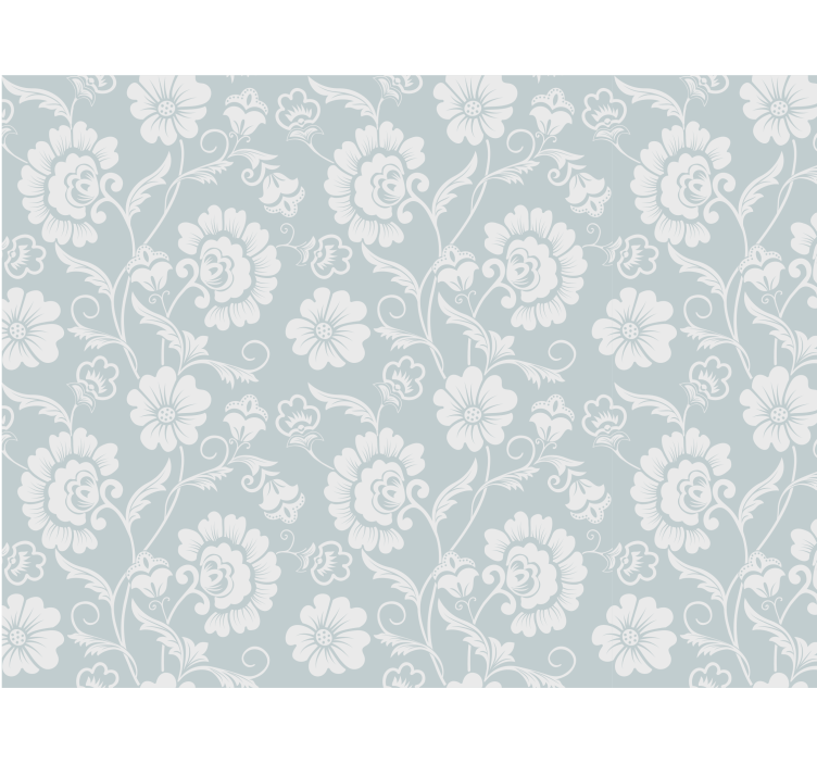 Rulou geam gri cu model floral elegant - TenStickers