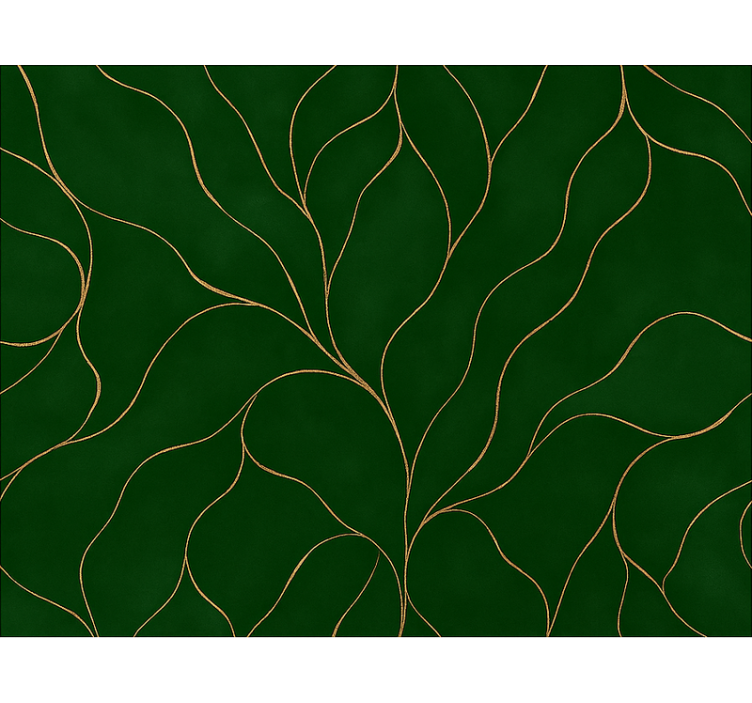 Rulou geam modern textura marmură verde și aurie - TenStickers