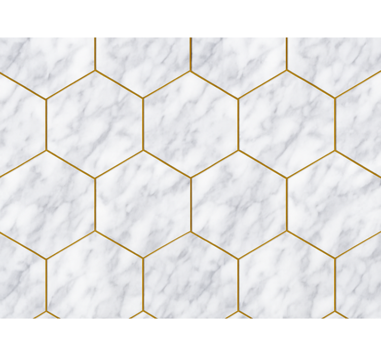 Rulou geam modern plăci de marmură hexagonale - TenStickers