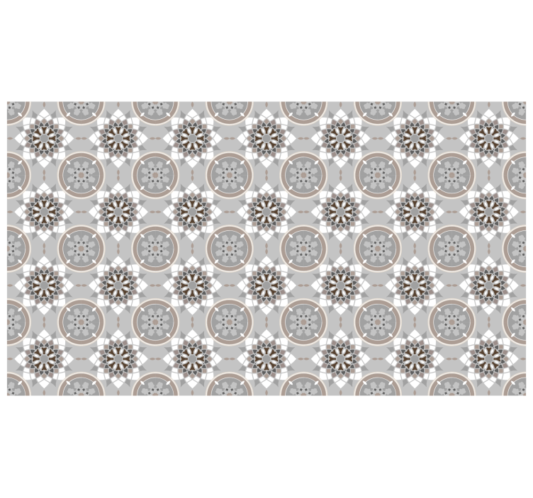 Rulou geam gri plăci ceramice cu flori - TenStickers
