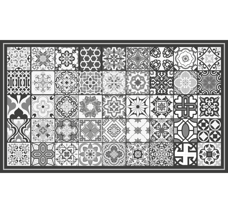 Rulou geam gri model mozaic rustic gri închis - TenStickers