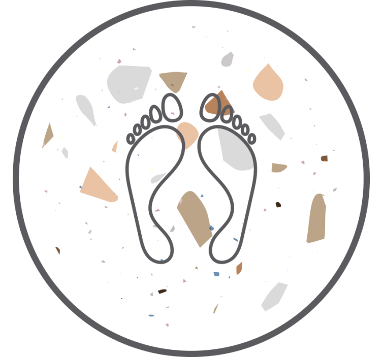 Rulou geam alb urme terrazzo - TenStickers