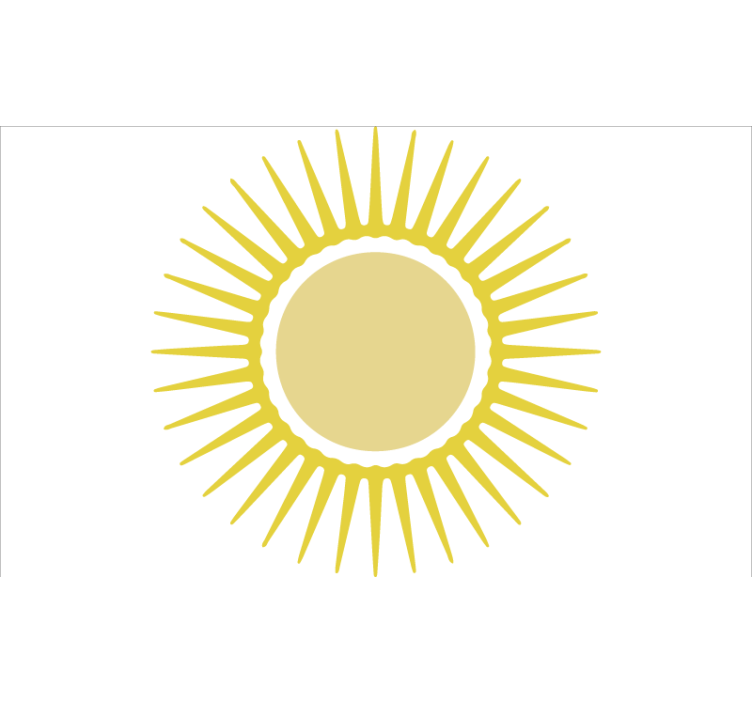 Rulou geam alb soare galben - TenStickers