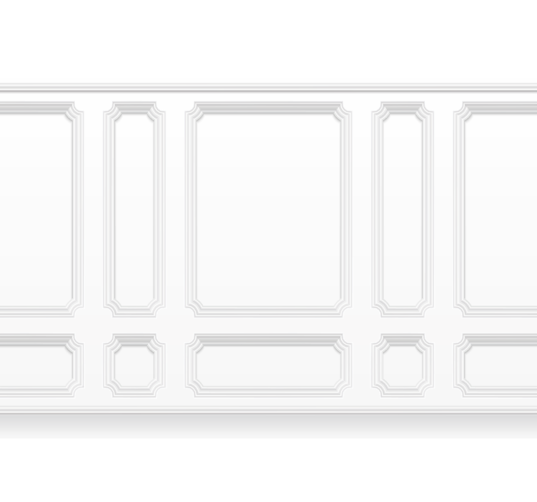 Rulou geam alb cu panouri clasice - TenStickers