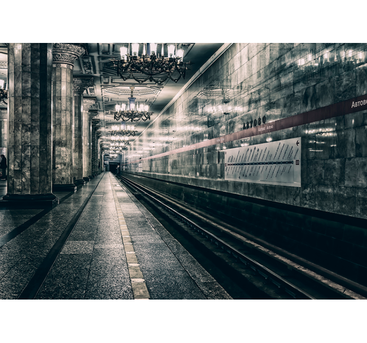 Rulou geam gri platformă metro - TenStickers