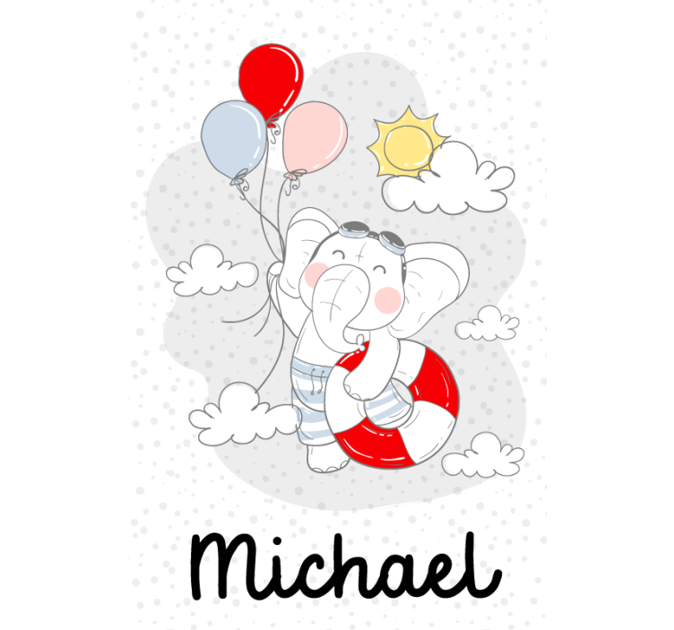 Rulou geam personalizat elefant personalizabil - TenStickers