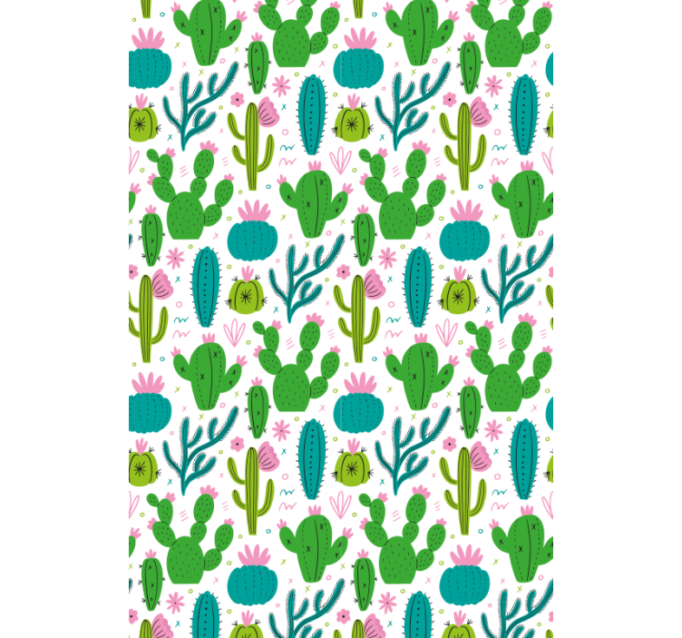 Rulou geam cactuși model de ilustrare cactusi - TenStickers