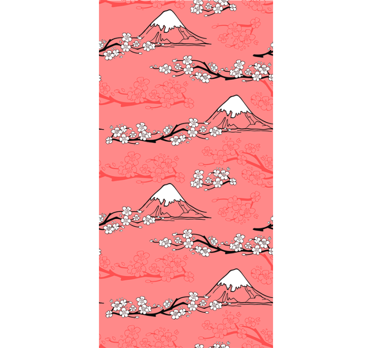 Primăvară copac natură roz Rulou - TenStickers