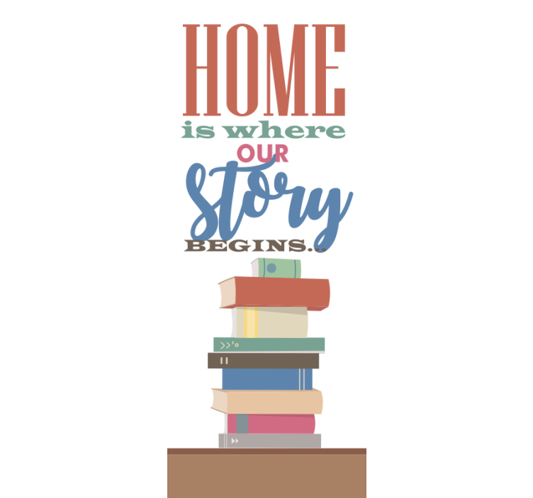 Rulou geam cu fraze povestea de acasă începe aici - TenStickers