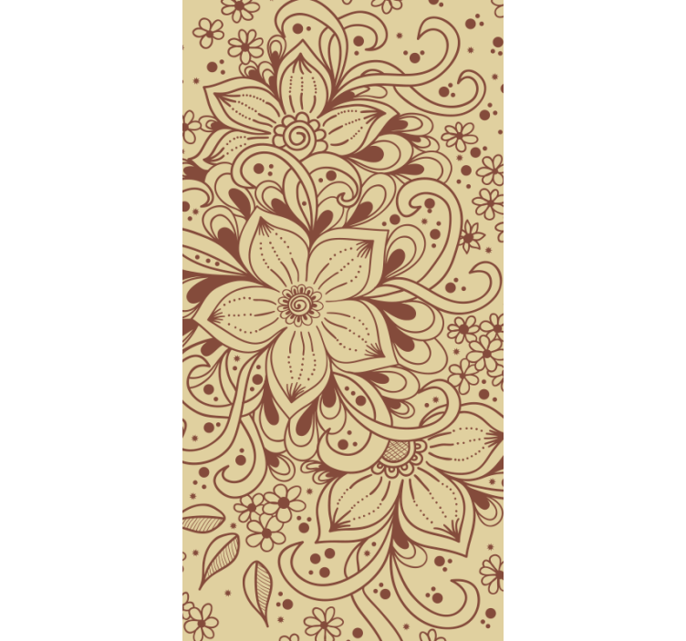 Rulou geam rustic model paisley floral - TenStickers