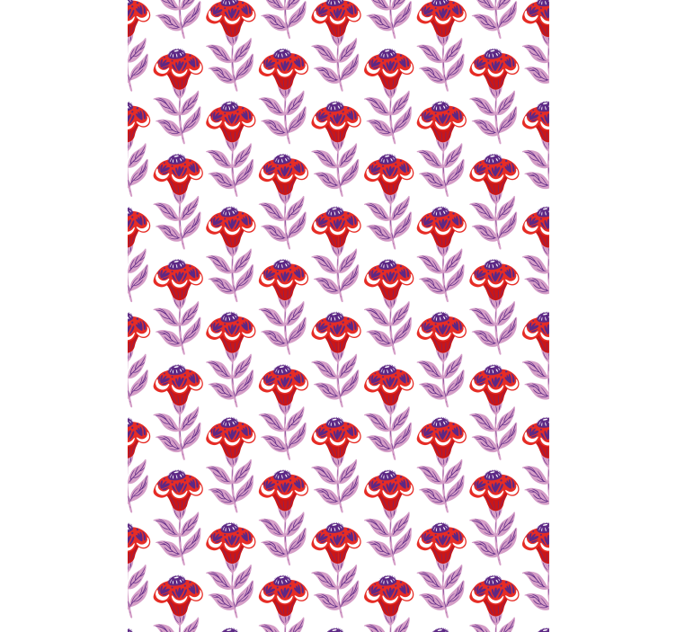 Rulou geam flori și plante temă florală vibrantă - TenStickers