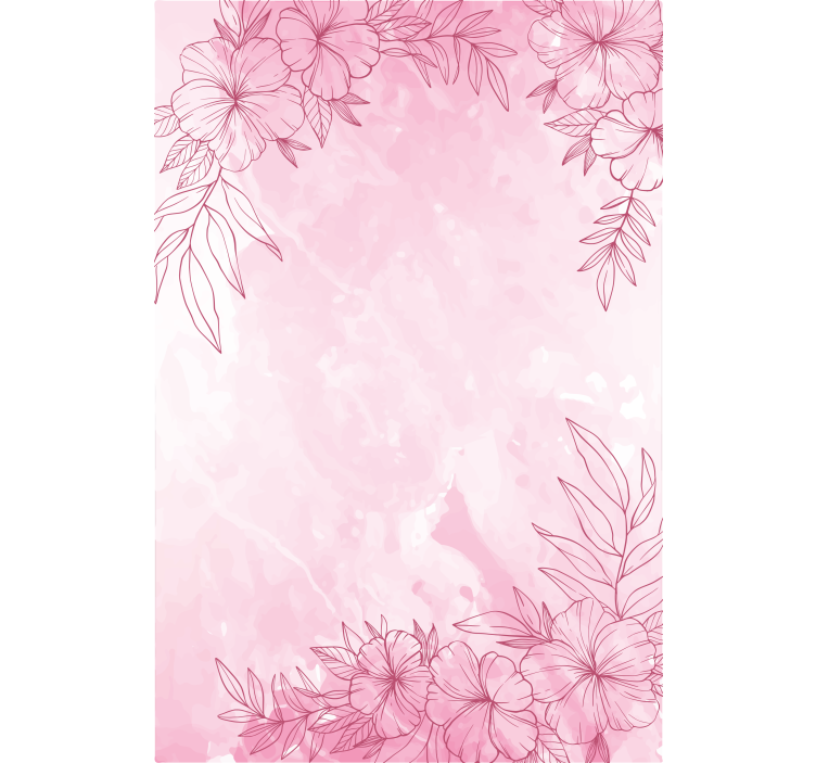 Rulou geam floral floare roz - TenStickers