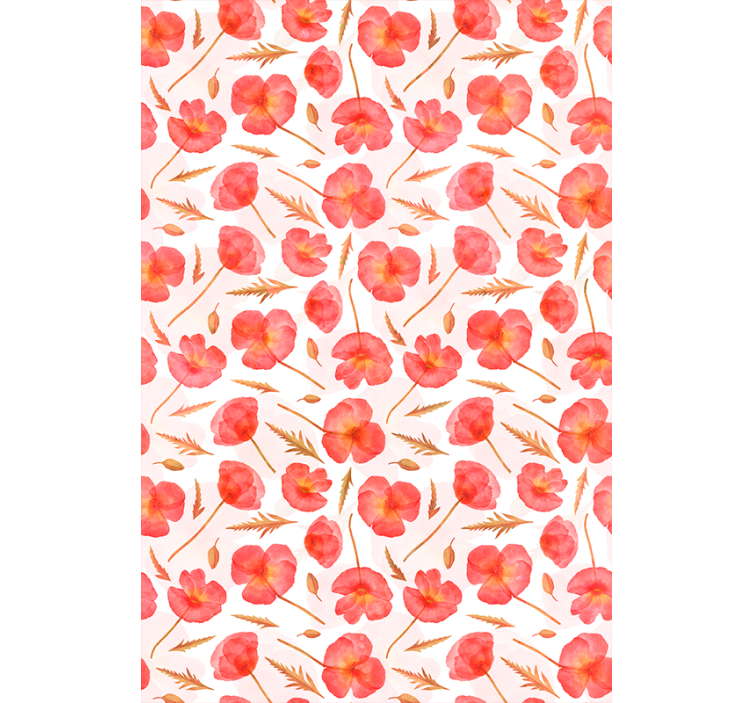 Rulou geam flori și plante modele florale delicate - TenStickers